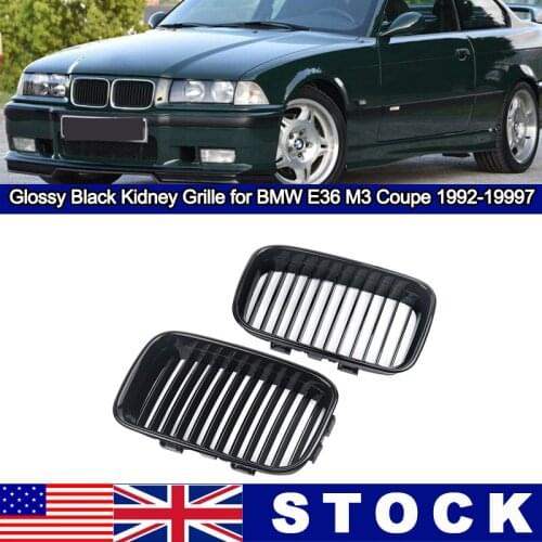 MagicKit For BMW E36 1992-1996 318i 325i Glossy Black Kidney Sport Hood Grill Grille