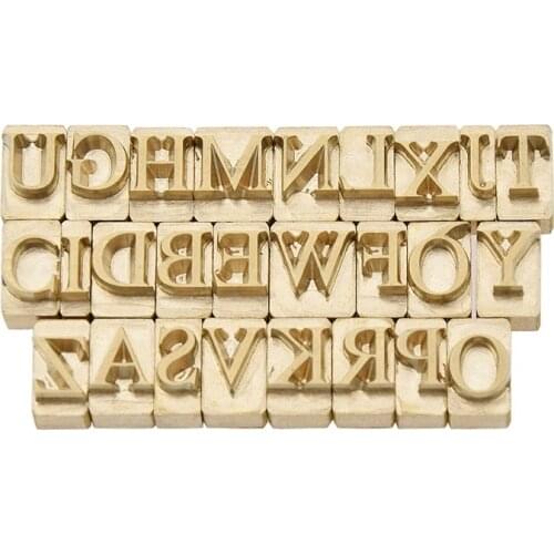 Custom Logo Alphabet Brass Press Letter Stamp Carving Tool Iron Personality Leather Wood DIY Hot foil Stamping Tool