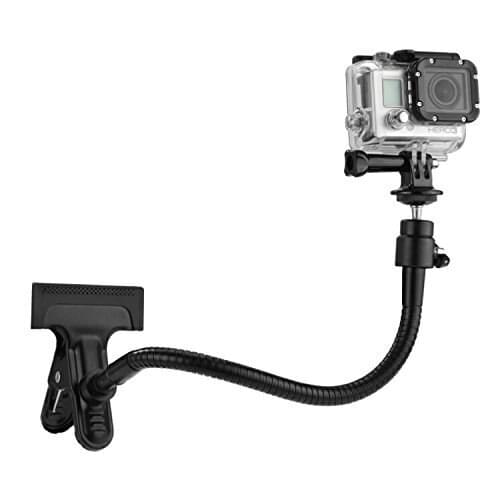 Clamp Mount Compatible with Gopro Hero 8 Black, Hero 7, 6, 5 Black, Session, Hero 4, Session, Black, Silver, Hero+ LCD, 3+, 3, C