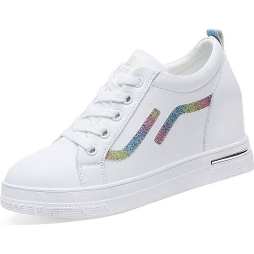 Round Toe Increase Casual Shoes, Lace-Up Color Matching Shoes, WomenS Waterproof Platform WomenS Shoes