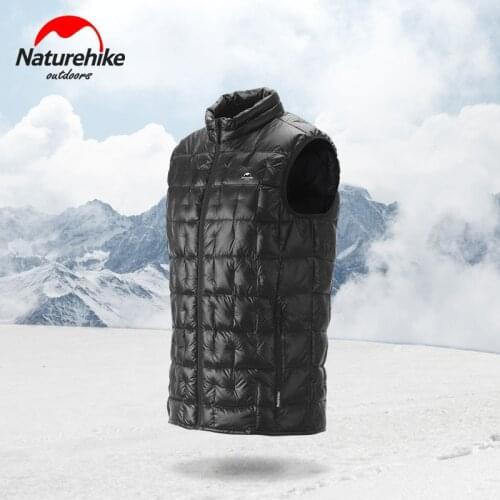 Naturehike New Ultralight Outdoor Down Jacket 95% White Goose Down Winter Autumn Keep Warm Men Women Down Vest 1000 Fluffy Down