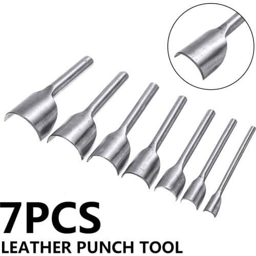Carbon Steel Leather Corner Cutter Kits Leather Punch Tool Wallet End Cutting Punch Belt Arc-shape Tools