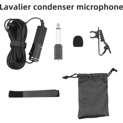 Lavalier Microphone for Phone Camera Computer DSLR Adjustable Recording Microphone for YouTube Voice Live Streaming Microphone