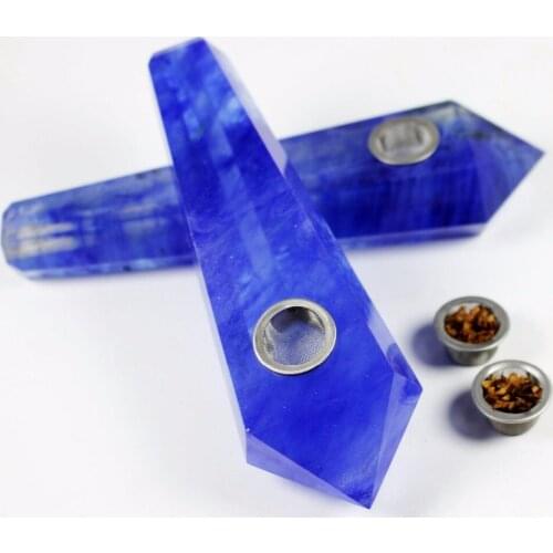 Natural Red Smelt stone Quartz Crystal Smoking Pipe 1pc