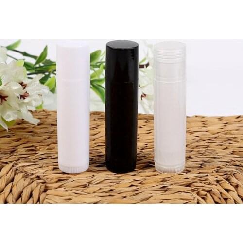 Wholesale 5g PP Lipstick Tube Plastic Transparent Refillable Empty Lip Balm Brush Gloss Packaging Bottle SN1235