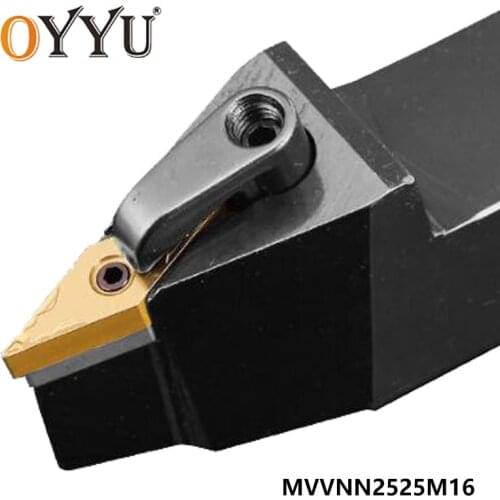 OYYU MVVNN2525M16 Cnc Boring Bar 25mm MVVNN Lathe External Turning Tool Holder Tungsten Carbide Inserts VNMG160408 Lathe Cutter