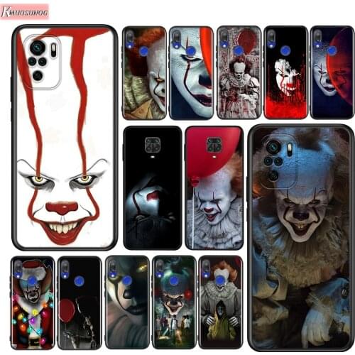 Pennywise Clown Horror Silicone Cover For Xiaomi Redmi Note 10 10S 9 9S Pro Max 9T 8T 8 7 6 5 Pro 5A Phone Case