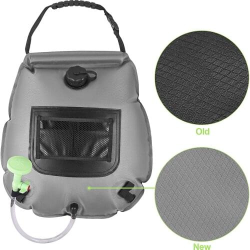 Portable Camping Shower Bag Solar Shower Bag for Travel Beach Heating Camp Shower Hiking Bath Bag Switchable Shower Head