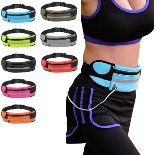 Men Womens Sport Waist Bag Running Belt Pack Bum Bag Waterproof Fanny Pack Wallet Bottle Pouch Portable Mobile Phone Holder Gym