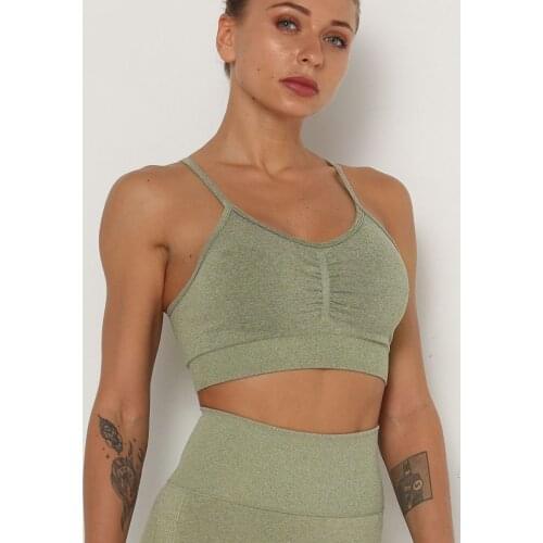 Hot Sale Push Up Sports Tops Fitness Women Sport Female Sport Gym Top Padded Gym Brassiere Sports Tank Top Sportswear bralette