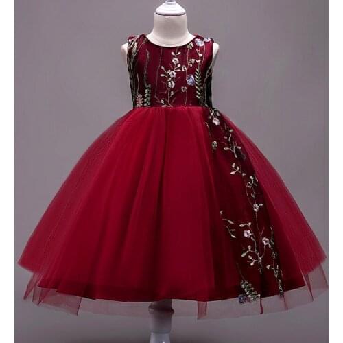Princess Dance Dress for Girls Stage Wear Dance Dresses Oriental Dance Costumes for Kids 5 Colors D0078 Fluffy Sheer Hem