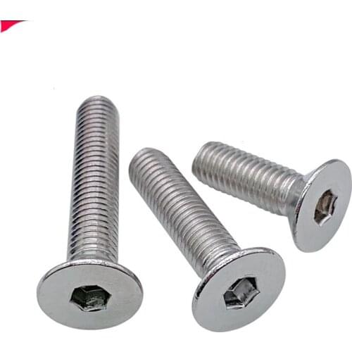 1pcs M16 Allen countersunk head screws hexagon socket flat headel screw mechanical bolt stainless steel DIN7991 35mm-100mm long