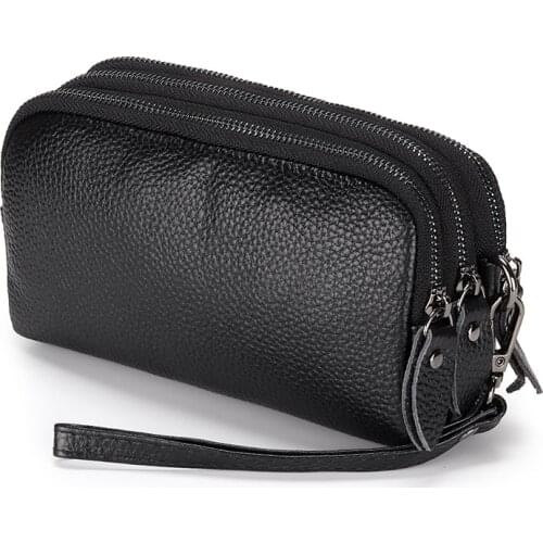 HIgh Quality Women Wallet Wristlet Day Clutch Bag Genuine Leather Coin Purse Phone Bag Female Ladies Small Clutch Purse