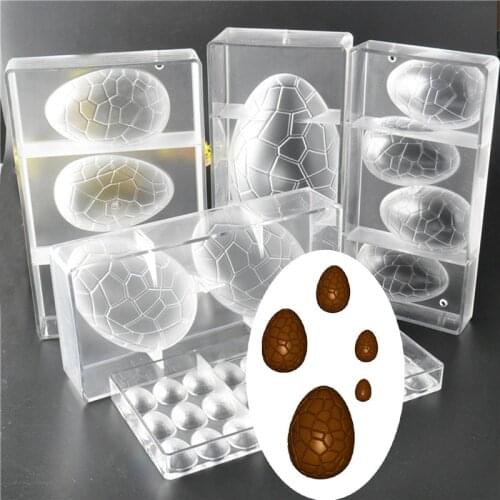 Egg PC Mould Dinosaur ShapeEaster Egg Chocolate Molds Polycarbonate Form For Easter Baking Jelly Candy