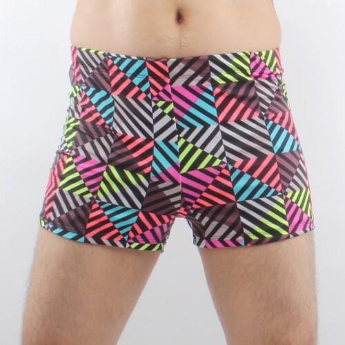 YIHAXUAN Sexy Men Swimwear 2021 Large Geometric Drawstring Mens Bathing Short Plus Size XXXL Male Swimsuit
