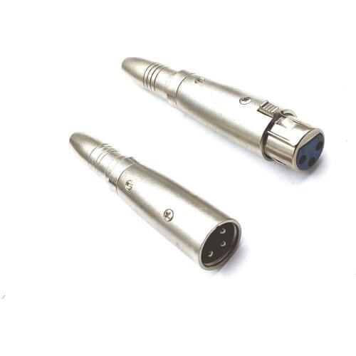 1PCS XLR Male/ Female to 6.35mm 1/4" Mono Female jack Mic CONNECTOR