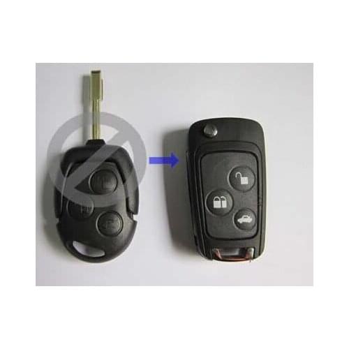 3 Buttons Modified Flip Folding Remote Key Shell for Ford Mondeo Car Key Blanks Case