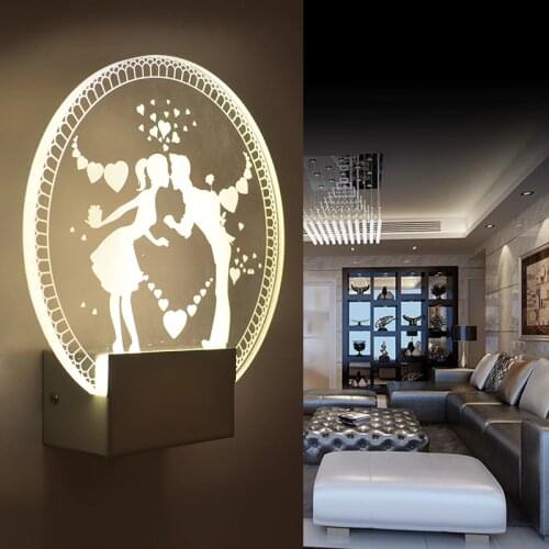 Acrylic LED wall lamps modern creative living room bedside bedroom study aisle Chinese corridor led wall lamp ZA887