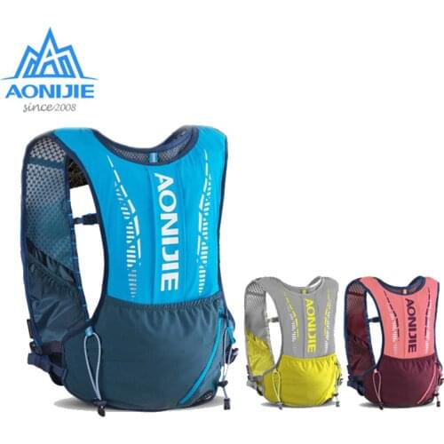 AONIJIE Outdoor Hydration Backpack 5L Sports Running Vest Ultralight Bags Free Soft Water Flask For Camping Hiking Cycling C9102