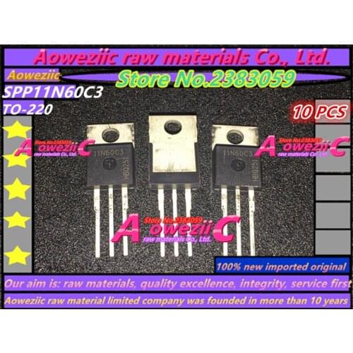 Aoweziic 2018+ 100% new imported original SPP11N60C3 TO-220 SPA11N60C3 TO-220F 11N60C3 N channel Dojo effect 600V 11A