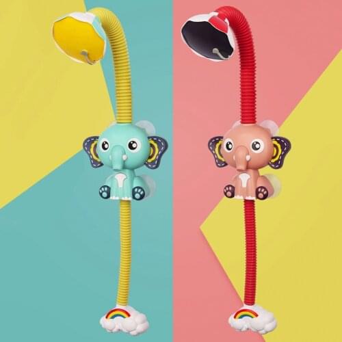 Kids Shower Bath Head Toy Electric Elephant Water Pump Water Splash Shower Tap Children Portable Interactive Present