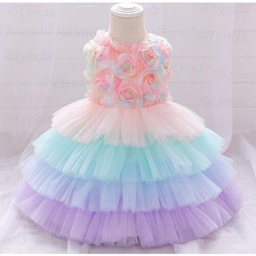 Baby Embroidered Formal Princess Dress for Girl Elegant Birthday Party Dress Girl Dress Baby Girl Christmas Clothes 12M-6 Years