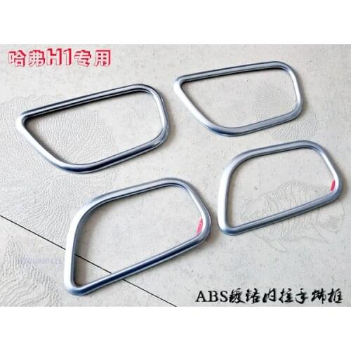 For Haval H1 4pcs/set 8pcs/set High-quality ABS Chrome Interior Inside Door Handle Holder Cover Car Styling Accessorie