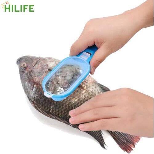 HILIFE Clam Opener Fish scales Scraper Fish Scales Skin Remover Scaler and knife Kitchen Gadgets Fish Cleaning Tools