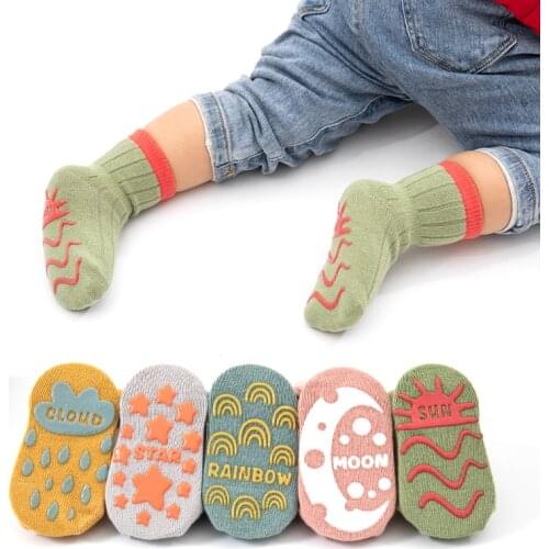 Toddler Cotton Anti Slip Socks Spring Autumn Children kids Girl Boy Newborn Infant Warm Cute Cartoon Fruit Sock Baby Accessories