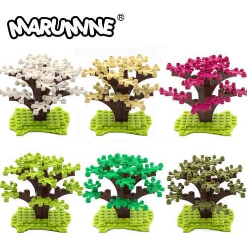 Marumine 31PCS Building Bricks Tree Sets Enlighten Blocks Natural & Technic City Building Compatible Rrecycle Toys For Kids Gift
