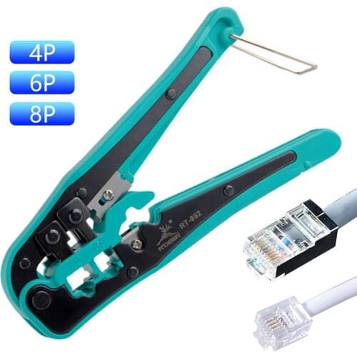 Multifunction Network Pliers Stripping Crimping Tool 4P/6P/8P Telephone Line Cable Crystal Head Terminal Crimping Pliers