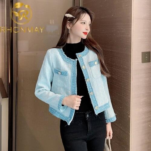 New Tweed Jacket Womens Celebrities Short Tassel Clothing In The Spring Autumn Coat Fashion Show Thin Long Sleeve Blouse