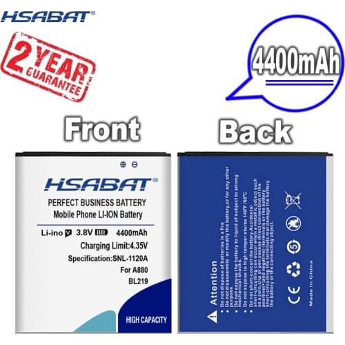 New Arrival [ HSABAT ] 4400mAh BL219 Replacement Battery for Lenovo A880 S856 A889 A890e S810t A850+ A916