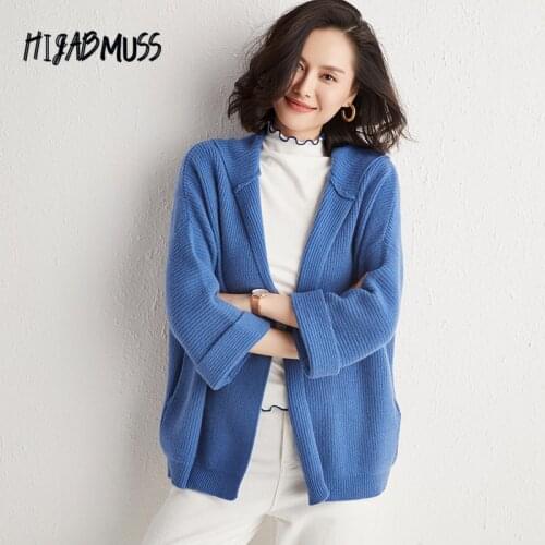 New Womens Solid Color Long-sleeved Cardigan Casual Cardigan Knitted Cashmere Sweater Cardigan For Women Women Hooded