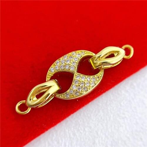 Wholesale DIY Natural Stones Beads Jewelry Making Accessories Silver/Gold/Rose Gold Metal Connector Clasps Findings
