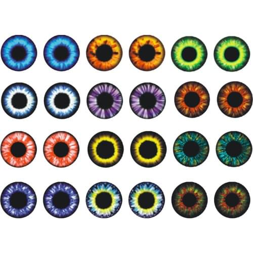 Colorful 6~40mm/20MM cabochons Plastic Glass dolls Eye DIY Crafts eyes for Children Toy Dinosaur Animal Eye Accessories