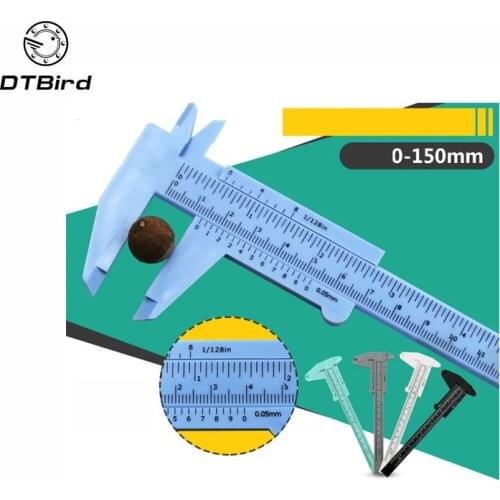 150mm Caliper Plastic Measuring Tool Portable Vernier Caliper Gauge Micrometer Eyebrow Ruler For Home School