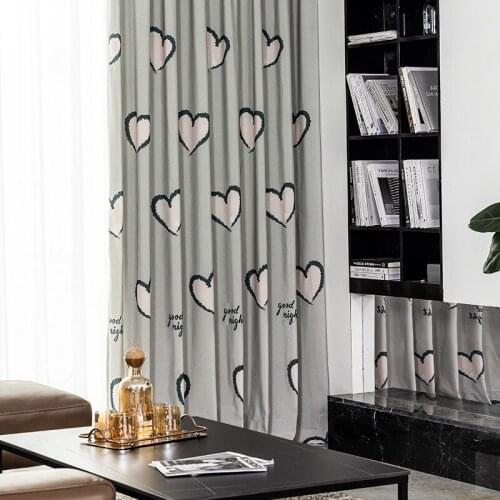 2021 New Modern and Simple Polyester-cotton Printing Blackout Window Curtains for Living Dining Room Bedroom