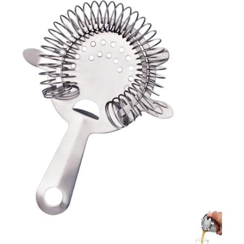 Ice Strainer Filter Bar Strainers Cocktail Strainer Polished Stainless Steel Wine Bartender Tool