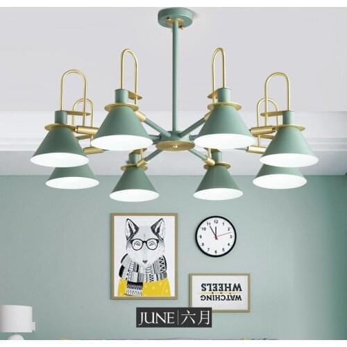 Nordic simple bar hanging lamp colored Pendant Light restaurant, bedroom, bedside lights, modern art and creative lighting