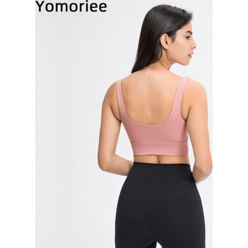Yoga Gym New U-shaped Sports Underwear Outdoor Running Bra Women Push-up Workout Crop Top Workout Solid Color Fitness Halter