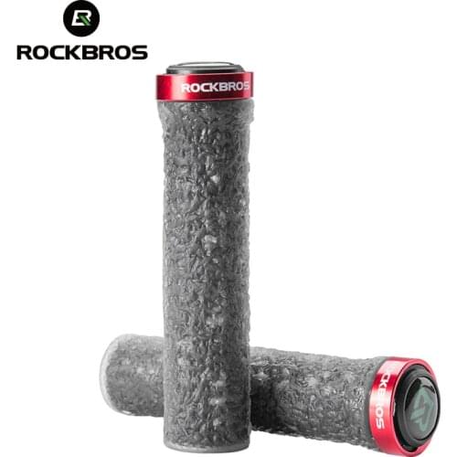 Cycling Handlebar ROCKBROS Rubber Anti-slip MTB Bicycle Grips TPE Soft Shockproof Bike Grips Bar Soft Tape Bike Bike Accessories