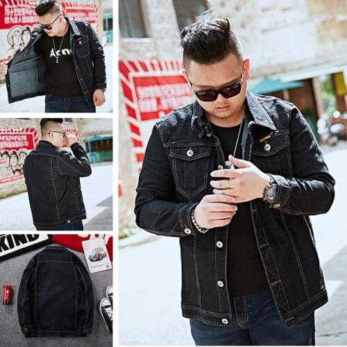 High quality trendy fashion hip-hop street ripped denim jacket mens denim jacket denim plus size S-8XL mens brand