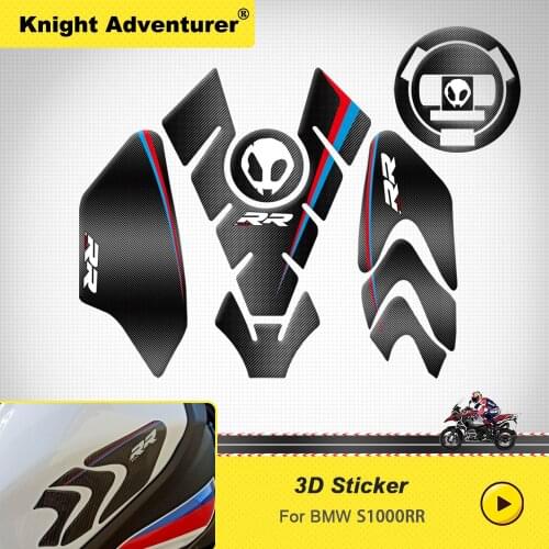 Motorcycle Carbon Fiber Fuel Tank Cap Sticker Pad Anti Slip Traction Decal For BMW S1000RR S1000 R RR HP4 Tank Cover Protector