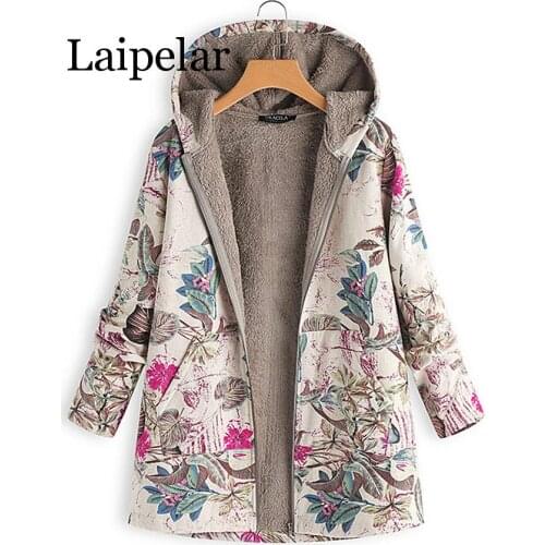 Laipelar Plus Size Winter Down Cotton Liner Hoodies Parka Women Pockets Hoodies Loose Warm Ladies Coats Autumn