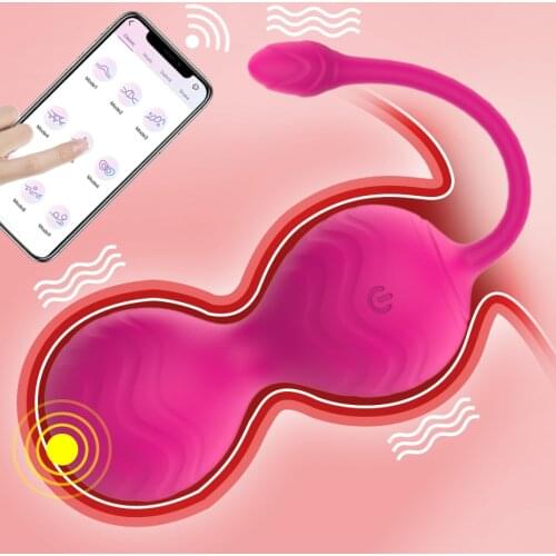 Female Kegel Balls Vibrator APP Bluetooth Remote Control Vibrators G-Spot Vaginal Tight Massage Vibrating Egg Sex Toys for Women