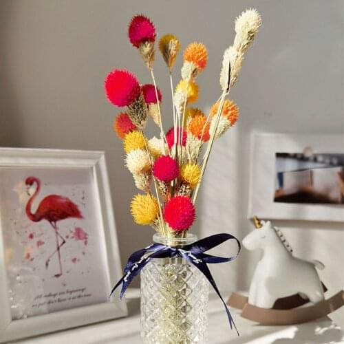 10Pcs Dried Strawberry Flowers Real Preserved Plantas Artificiais Wedding Deco Marriage Christmas Home Living Room Decoration