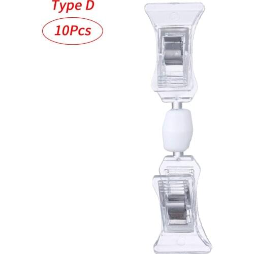 10Pcs Merchandise Sign Clips Rotatable Double Tag Clamps Plastic Food Price Display Retainer Supermarket Shop Stand Tags Holders