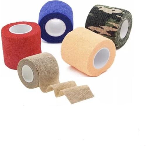 2.5cm*4.5m Self-Adhesive Elastic Bandage First Aid Medical Health Care Treatment Gauze Tape Emergency Muscle Tape First Aid Tool
