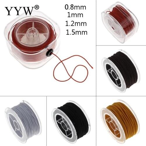 20Yard Elastic Thread Cord DIY Beading Stretch Cord Elastic Line, Round Beading Wire/String Jewelry Making 0.8 1 1.2 1.5 mm